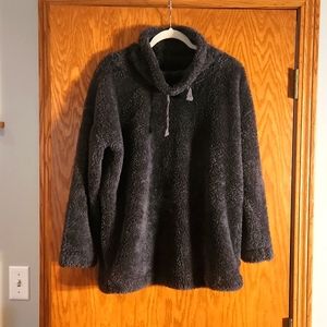 Old Navy, women's size medium,  gray fleece, cowl neck sweatshirt